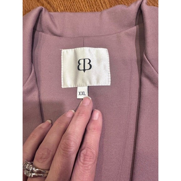 Betabrand Double Breasted Blazer Mauve Pink Size XXL Stretchy Office Career New - Picture 9 of 9
